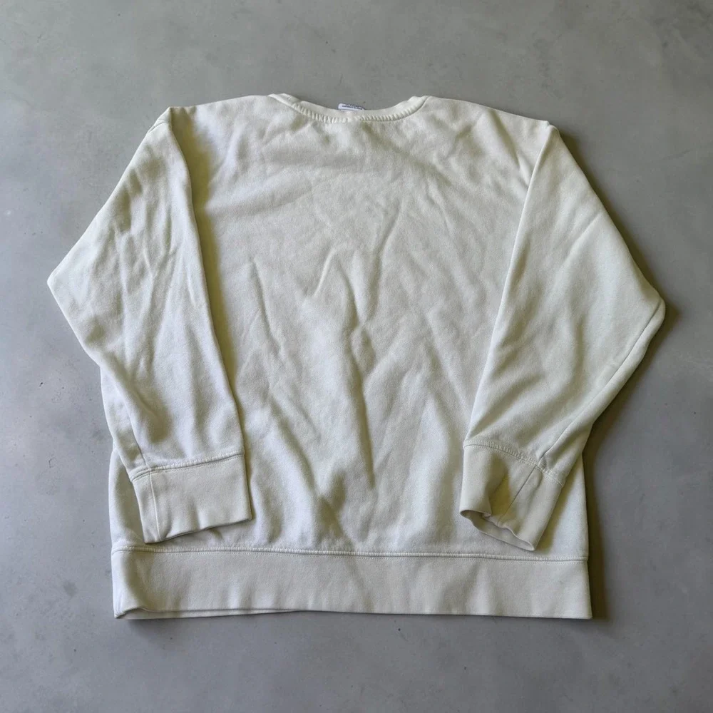 Nike Sportswear Essential Crewneck Sweatshirt Cream Off White Logo‎ Womens L